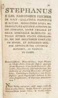 [báró nagyszalatnyai Fischer István (1754-1822) egri érsek (1807-1822:)] Stephano Fischer: Collectio...