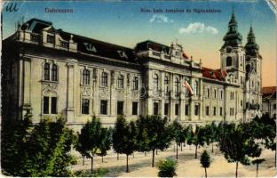 1924 Debrecen, Római katolikus templom és főgimnázium. Antalfy József kiadása (EK)
