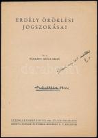 Tárkány Szűcs Ernő: Erdély öröklési jogszokásai. Különlenyomat a Hitel 1944. júliusi számából. Koloz...
