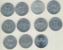 1947. 5Ft Ag "Kossuth" (10x) T:2/3,3 + 1993. 200Ft Ag "MNB" T:2