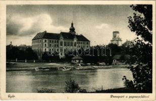 1948 Győr, Duna-part a papneveldével (EK)