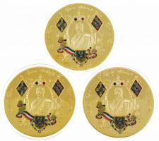 DN 3 darabos II. Vilmos német császárt életének különböző szakaszaiban ábrázoló, részben multicolor ...