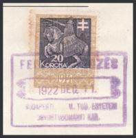 1922 Bp., a Pázmány Péter Tudományegyetem orvostudományi kara által kiállított orvosdoktori bizonyít...