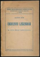 Gilányi Mór: Ukrajnai legendák. Dr. Patai József előszavával. Zsidó Renaissance Könyvtár 8. sz. Nagyvárad, 1918., Sonnenfeld Adolf, 32 p. Kiadói papírkötés, javított borítóval.