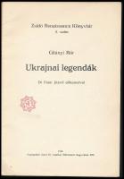 Gilányi Mór: Ukrajnai legendák. Dr. Patai József előszavával. Zsidó Renaissance Könyvtár 8. sz. Nagy...