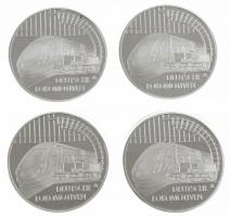 DN "Deutsche Lokomotiven" sorozat 4xklf ezüstözött, részben aranyozott emlékérme, közte: &...