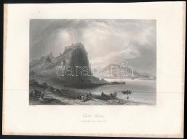 cca 1840 Castle Theban, William Henry Bartlett (1809-1854), metszet, 12×18 cm