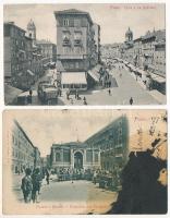 Fiume, Rijeka; 5 db régi képeslap vegyes minőségben / 5 pre-1945 postcards in mixed quality