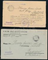 1940 Gödöllő, a M. kir. 9. Honvéd Kiegészítő Kirendeltség felszólítása Henry Ferenc tartalékos főhadnagy részére, hiányzó származási igazolás pótlásáról, borítékkal + Henry Ferenc tart. fhdgy. válaszlevele