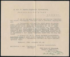 1940 Gödöllő, a M. kir. 9. Honvéd Kiegészítő Kirendeltség felszólítása Henry Ferenc tartalékos főhad...