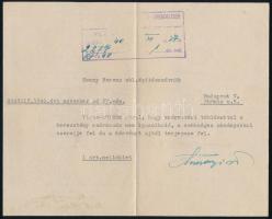 1940 Gödöllő, a M. kir. 9. Honvéd Kiegészítő Kirendeltség felszólítása Henry Ferenc tartalékos főhad...