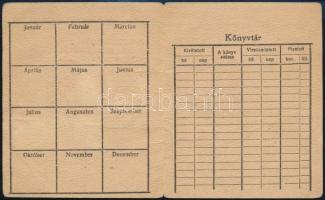 1919 Az Ifjúmunkások Országos Szövetsége Középiskolai Diákalosztálya tagsági könyv