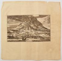 Mons Aetna Az Etna vulkán kitörése. Rézmetszet XVIII. sz, papír, jelzett. 17x29 cm / Mount Etna Copper plate engraving