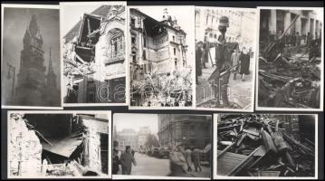 1956 17 db fotó a forradalom idejéből, Budapesti helyszínek, többségében a hátoldalán feliratozott (...
