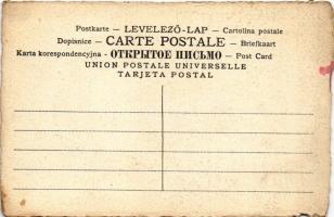 Kézzel festett művészlap / Hand-painted art postcard. artist signed (szakadás / tear)