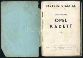 1939 Opel Kadett kezelési utasítás, sok képpel, borító lejár, megviselt állapotban