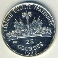 Haiti 1973. 25G Ag "Labdarúgó VB" T:PP