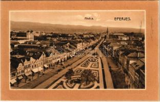1911 Eperjes, Presov; Fő utca, Cattarino Sándor üzlete. Divald Károly Fia kiadása / main street, shops (EK)