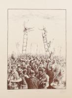 Simon András (1958-): 6 db grafika, ofszet, papír, mindegyik jelzett és számozott, lapméret: 50X40 c...