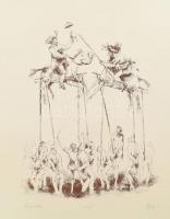 Simon András (1958-): 6 db grafika, ofszet, papír, mindegyik jelzett és számozott, lapméret: 50X40 c...