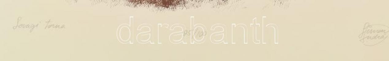 Simon András (1958-): 6 db grafika, ofszet, papír, mindegyik jelzett és számozott, lapméret: 50X40 c...