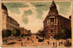 1901 Budapest VI. Váci körút (ma Bajcsy-Zsilinszky út) Gustav Ertel litho (EB)