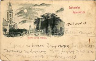 1901 Gyoma (Gyomaendrőd), város látképe (EB)