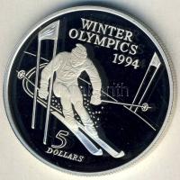 Új-Zéland 1994. 5$ Ag "Téli Olimpia-sí" T:PP