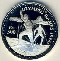 Nepál 1993. 500R Ag "Tél olimpia-terepsí" T:PP