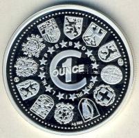 Luxemburg DN 1Ounce Ag emlékérem "Bonjour Europe!" 31,103g T:PP