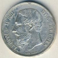 Belgium 1873. 5Fr Ag II.Lipót T:3 ph.