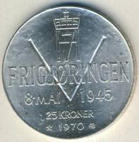 Norvégia 1970. 25K Ag "Felszabadulás 25. évfordulója" T:BU
