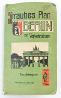 Straube's Taschenplan von Berlin mit Verkehrslinien, 1:25 000, utcajegyzékkel, 41×47 cm