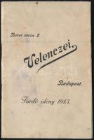 1913 Velenczei Budapest, fürdőköpeny-katalógus az 1913. évre, 39p