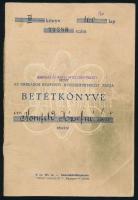 1936 Bonyhád és Vidéke Hitelszövetkezet, mint az Országos Központi Hitelszövetkezet tagja betétkönyve, bejegyzésekkel, 12 p.
