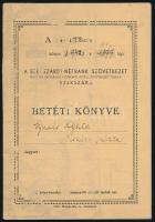 1942 A Szekszárdi Népbank Szövetkezet, mint az Országos Központi Hitelszövetkezet tagja betéti könyve, bejegyzésekkel, sérült borítóval, 10 p.