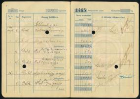 1936 A Tamási Hitelbank Rt. betéti könyve, bejegyzésekkel, lyukasztással, 16 p