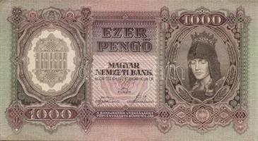 1943. 1000P(2x)egymásutáni sorszámokkal T:II-