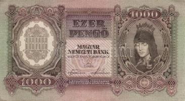 1943. 1000P(2x)kis ugrású sorszámokkal T:II+