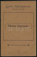 1902 Gyönki Takarékpénztár Rt. kötvény-könyvecske, kitöltetlen, a hátsó borítón sérüléssel