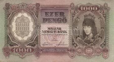 1943. 1000P(2x)kis ugrású sorszámokkal T:II+