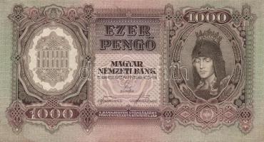 1943. 1000P(3x)egymásutáni illetve kis ugrású sorszámokkal T:II+
