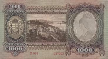 1943. 1000P(3x)egymásutáni illetve kis ugrású sorszámokkal T:II+
