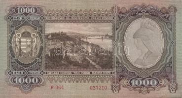 1943. 1000P(3x)egymásutáni illetve kis ugrású sorszámokkal T:II+