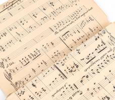 A budapesti éjszakában, írta: Follinus Ervin, zene: Pongrácz István + kézzel írt versek, fordítások,...