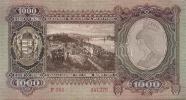 1943. 1000P(3x)egymásutáni, illetve kis ugrású sorszámokkal T:II+