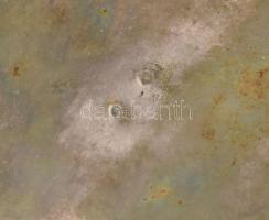 Ezüst (Ag) Art deco kínáló, korabeli üvegbetéttel, jelzett, nettó: 364 g, hibátlan, d: 22cm, m: 12 c...