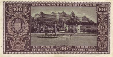 1945. 100P érdekes tévnyomat: az alsó "A bankjegyek... kezdetű feliraton teljes ékezethiány, va...