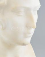 Johann Christoph Friedrich Schiller márvány büszt, jelzés nélkül, korának megfelelő sérülésekkel, m:...