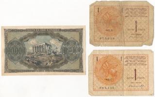 Vegyes: Szerb-Horvát-Szlovén Királyság 1919. 1D (2x) + Görögország 1944. 100.000Dr T:III-IV
Midex: ...